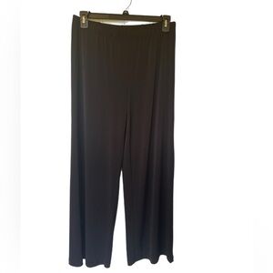 Chico's Black Wide Leg Pants with Flowing Design Women’s Size 1 (medium)